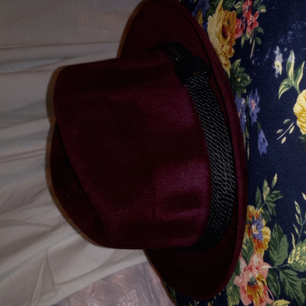 🍁Autumn Closeout SALE 25%🍂Dobbs Deion Fur Felt Fedora 7-1/4 Burgundy